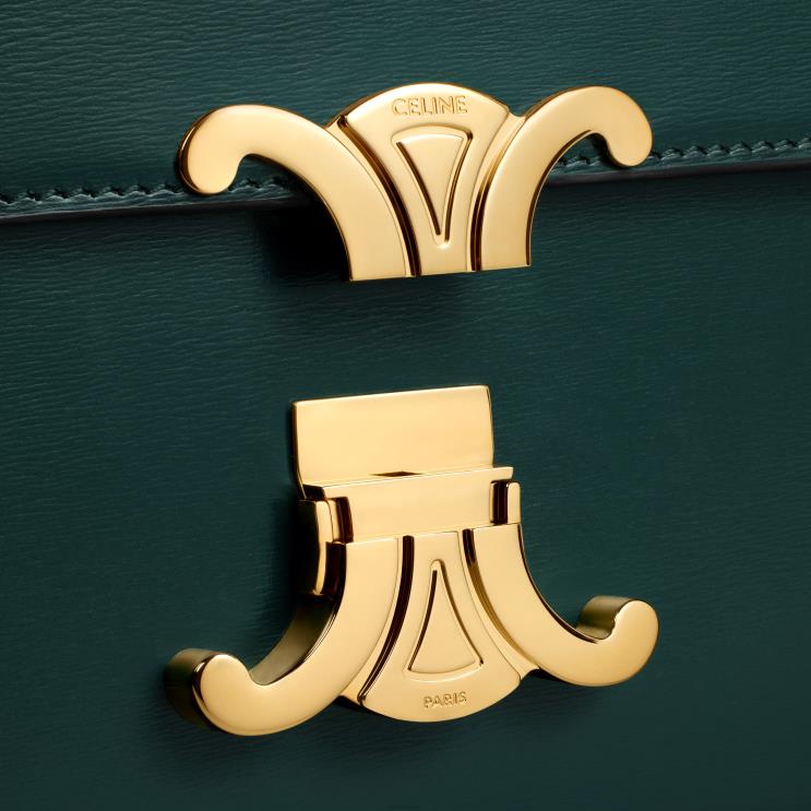 CELINE Amazone Teen Triomphe Bag in Shiny Calfskin R0ZNN99