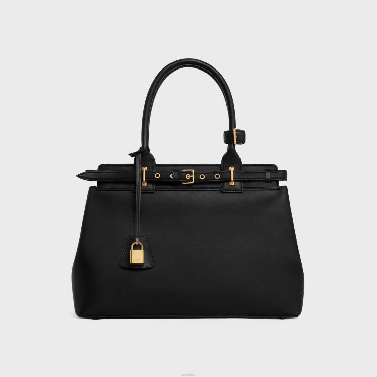 CELINE Black Conti Bag in Natural Calfskin R0ZNN165