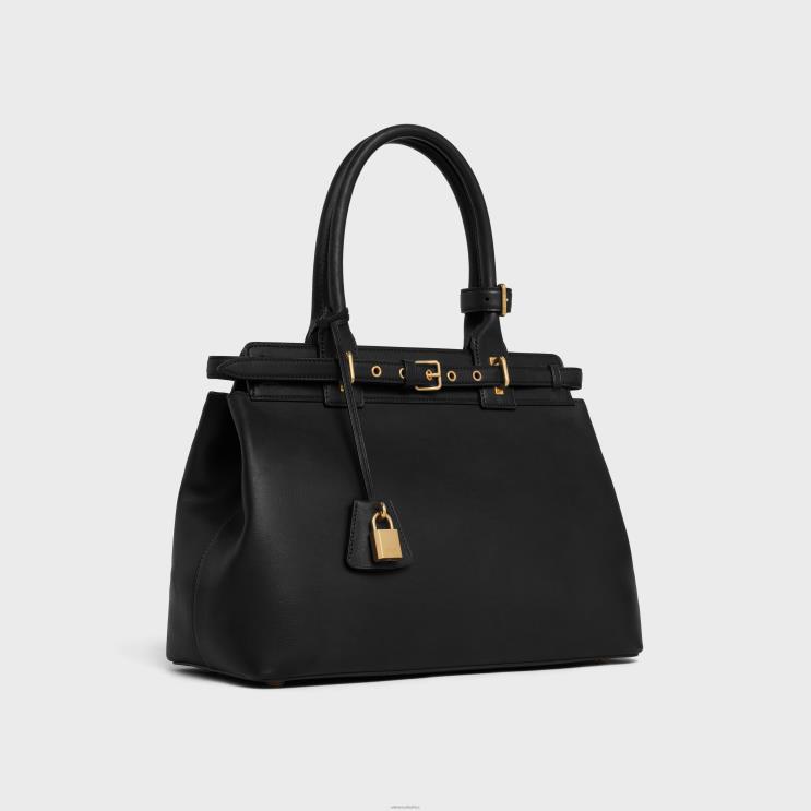 CELINE Black Conti Bag in Natural Calfskin R0ZNN165