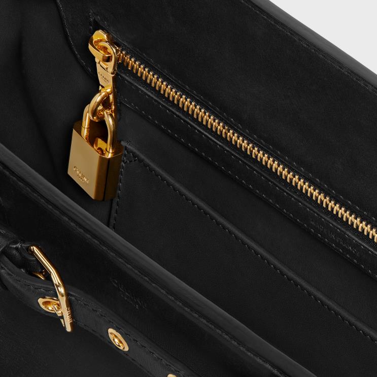 CELINE Black Conti Bag in Natural Calfskin R0ZNN165