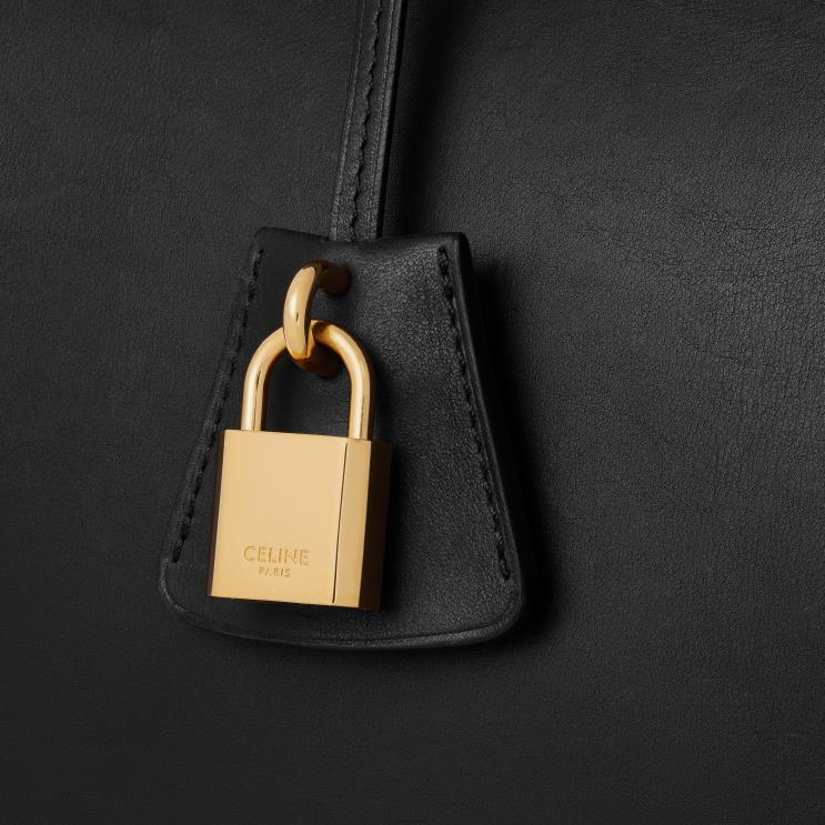 CELINE Black Conti Bag in Natural Calfskin R0ZNN165