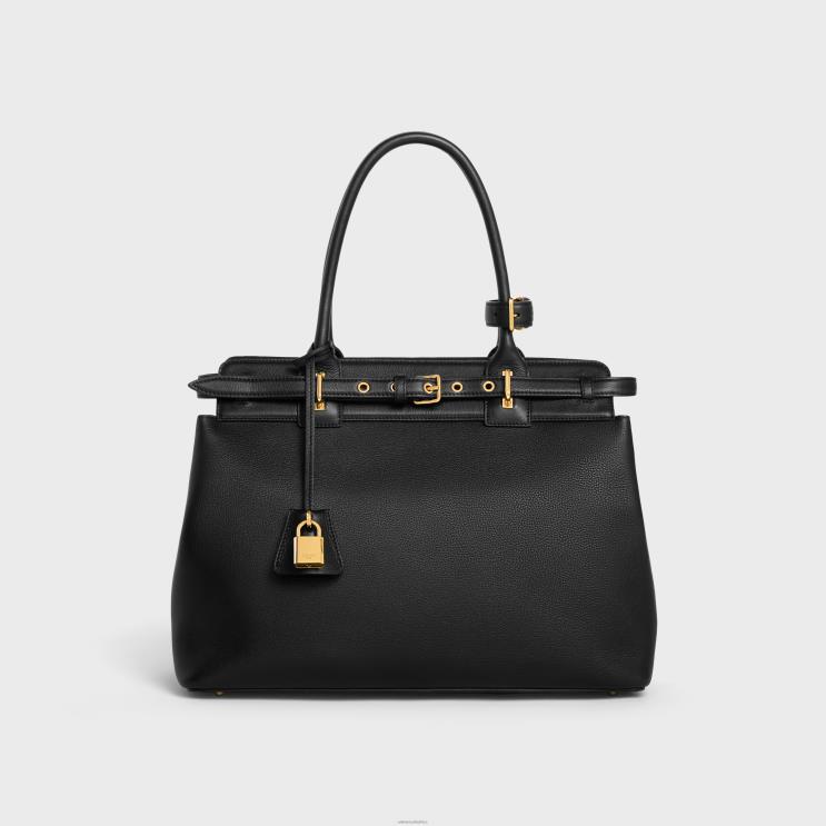 CELINE Black Conti Bag in Supple Calfskin R0ZNN75