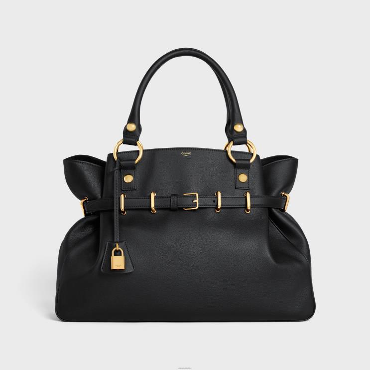 CELINE Black Medium Anita Bag in Supple Calfskin R0ZNN273