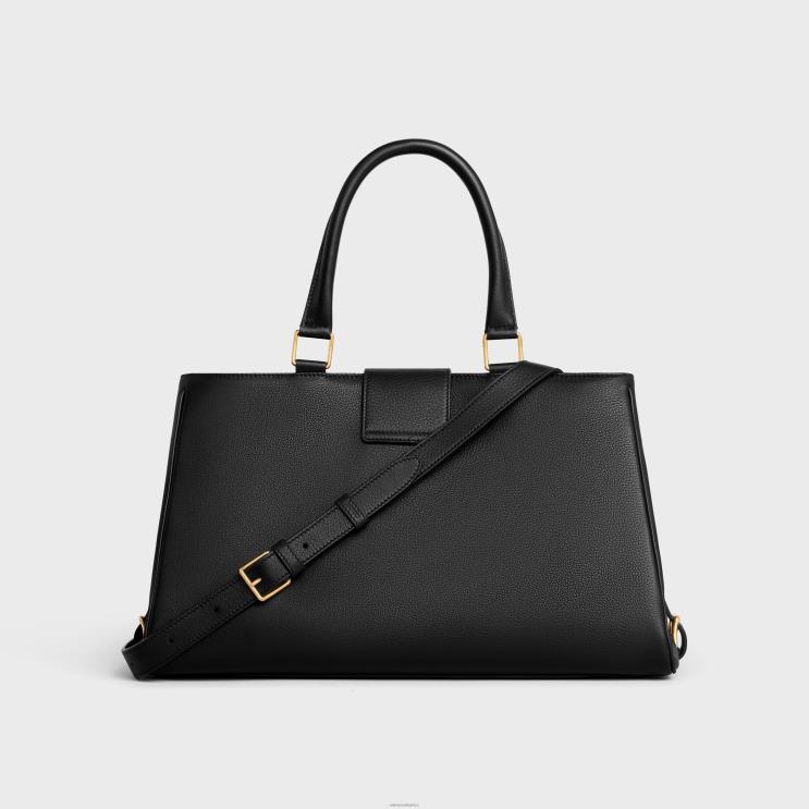 CELINE Black Medium Appoline Bag in Supple Calfskin R0ZNN72