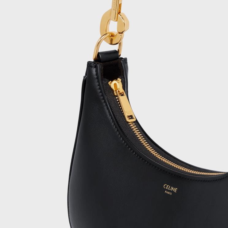 CELINE Black Medium Ava Strap Bag in Smooth Calfskin R0ZNN155