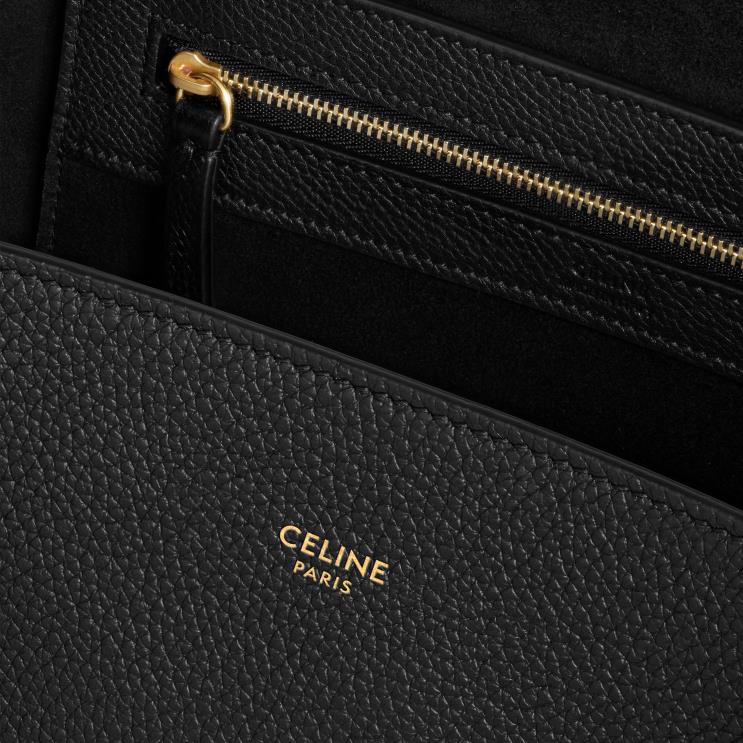 CELINE Black Medium Cabas Phantom in Soft Grained Calfskin R0ZNN253