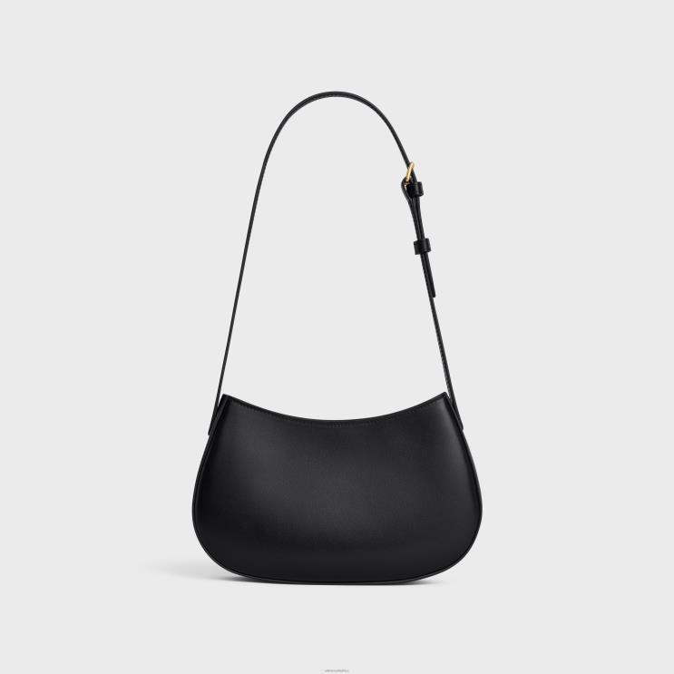 CELINE Black Medium Tilly Bag in Shiny Calfskin R0ZNN11