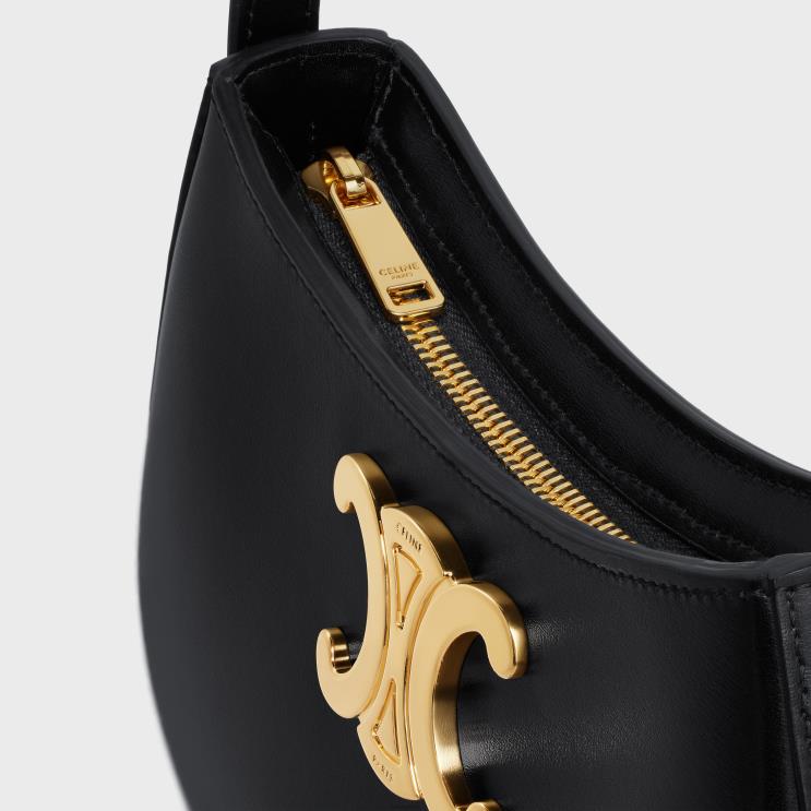 CELINE Black Medium Tilly Bag in Shiny Calfskin R0ZNN11