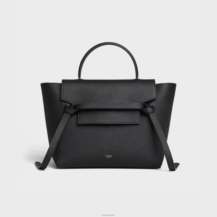 CELINE Black Micro Belt Bag in Grained Calfskin R0ZNN264