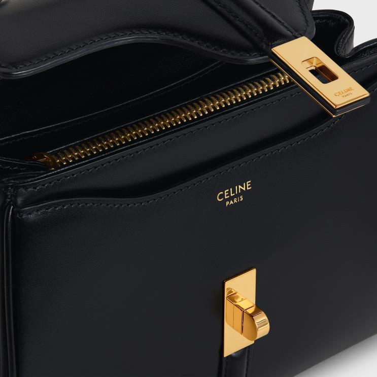 CELINE Black Mini 16 in Satinated Calfskin R0ZNN131