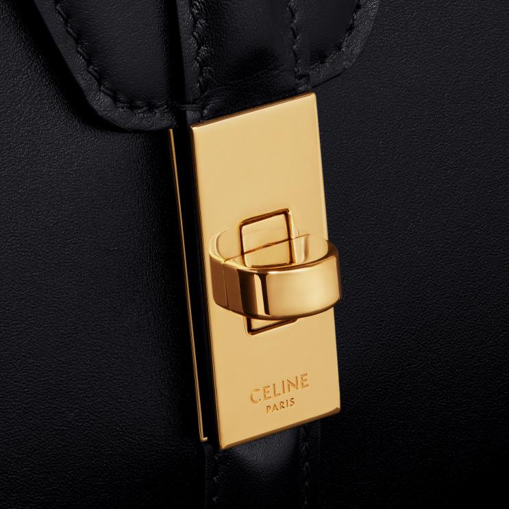 CELINE Black Small 16 Bag in Satinated Calfskin R0ZNN124