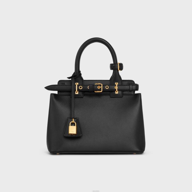 CELINE Black Teen Conti Bag in Supple Calfskin R0ZNN77