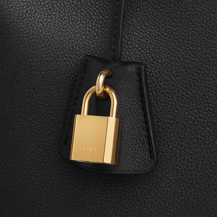 CELINE Black Teen Conti Bag in Supple Calfskin R0ZNN77