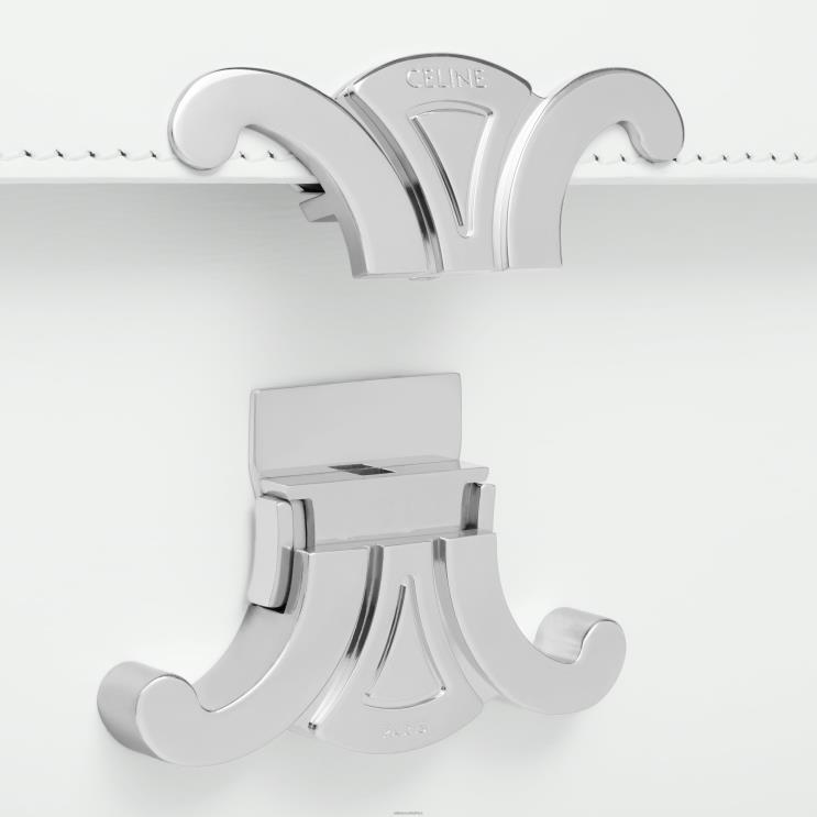 CELINE Blanc De Blanc Medium Lola Bag in Shiny Calfskin R0ZNN17