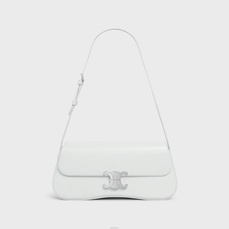 CELINE Blanc De Blanc Medium Lola Bag in Shiny Calfskin R0ZNN17