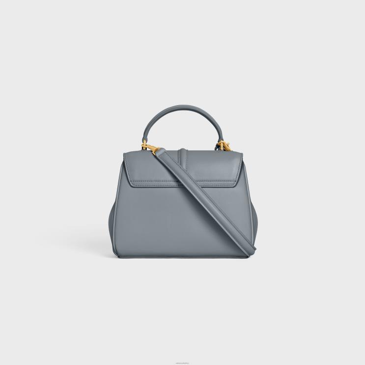 CELINE Blue Grey Mini 16 in Satinated Calfskin R0ZNN134