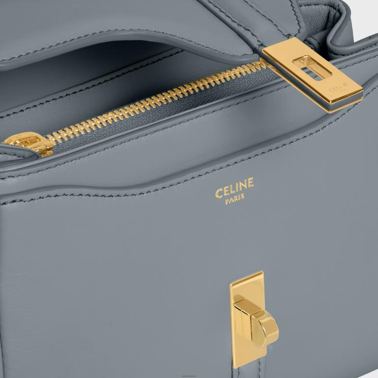 CELINE Blue Grey Mini 16 in Satinated Calfskin R0ZNN134
