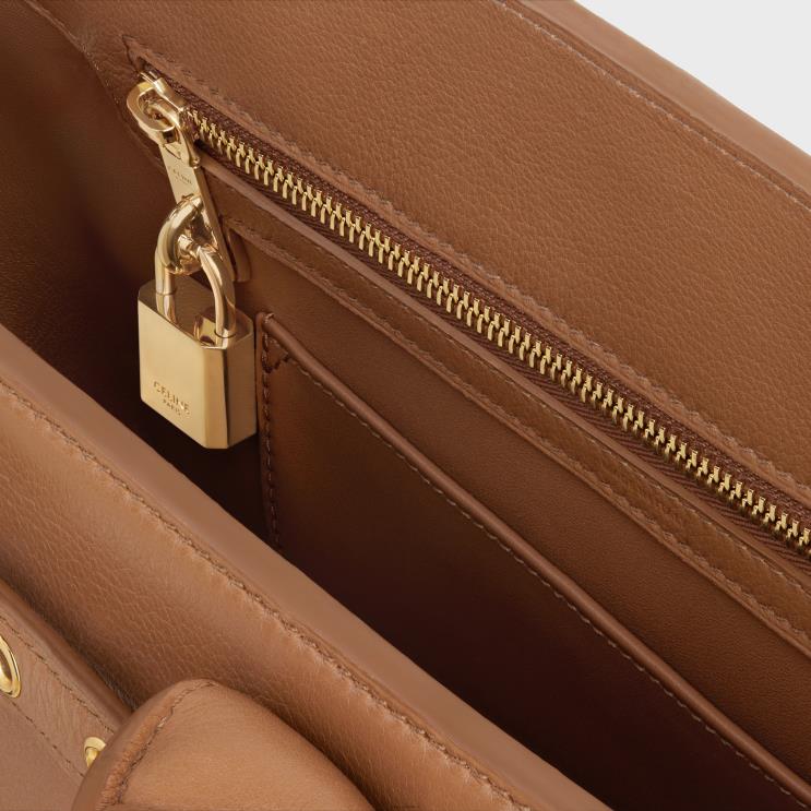 CELINE Bronze Conti Bag in Supple Calfskin R0ZNN164