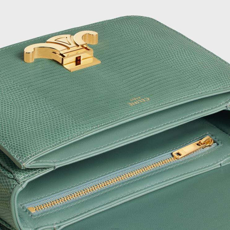 CELINE Celadon Teen Triomphe Bag in Lizard R0ZNN115