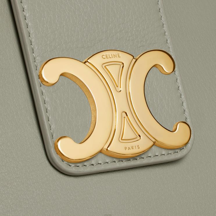 CELINE Green Clay Medium Appoline Bag in Supple Calfskin R0ZNN272