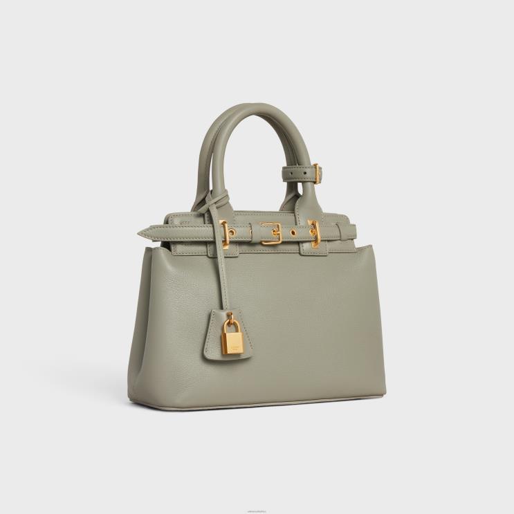 CELINE Green Clay Teen Conti Bag in Supple Calfskin R0ZNN162
