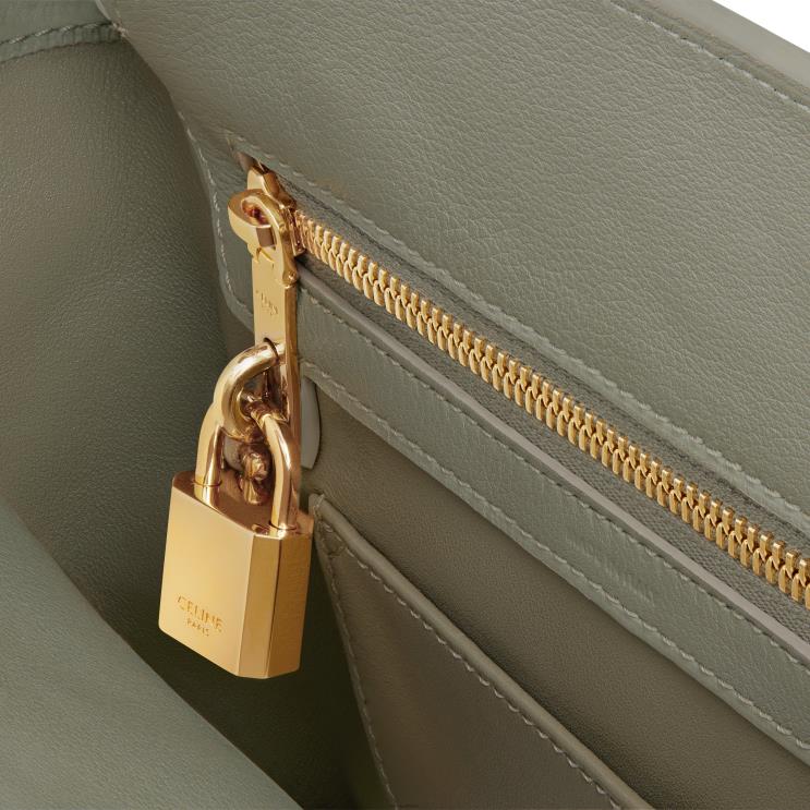 CELINE Green Clay Teen Conti Bag in Supple Calfskin R0ZNN162