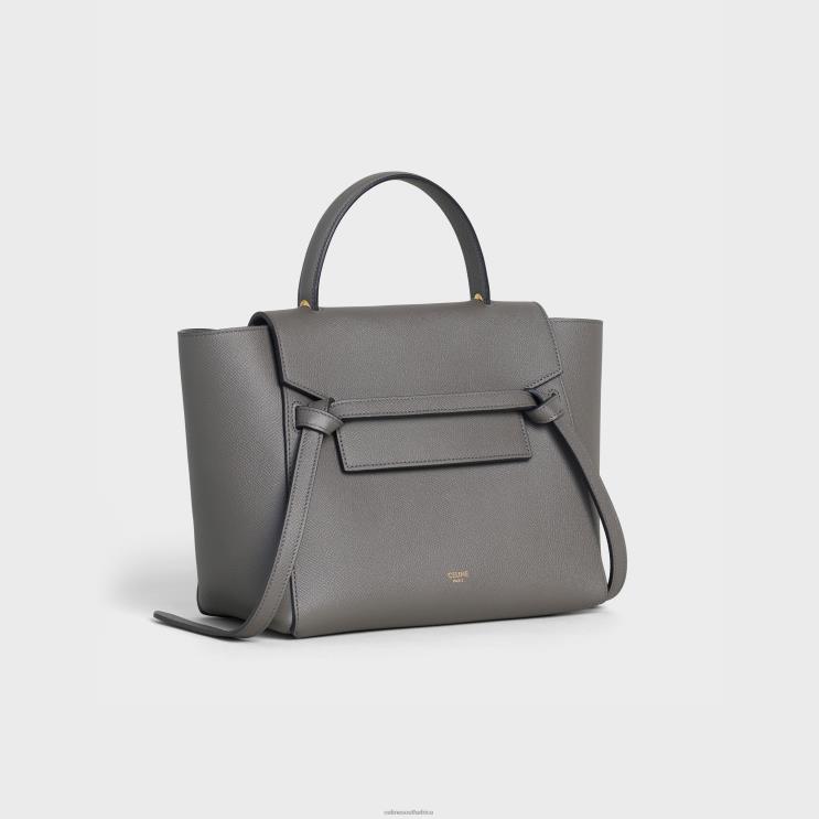 CELINE Grey Micro Belt Bag in Grained Calfskin R0ZNN265