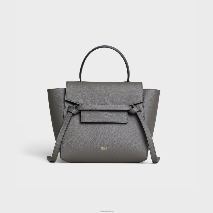 CELINE Grey Nano Belt Bag in Grained Calfskin R0ZNN268