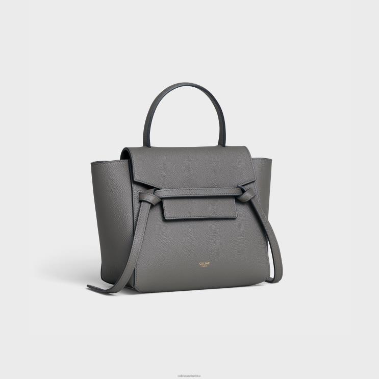 CELINE Grey Nano Belt Bag in Grained Calfskin R0ZNN268