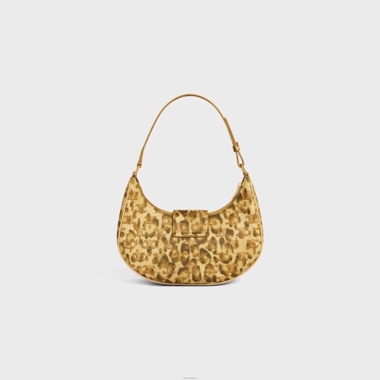 CELINE Leopard Medium Ava Triomphe Bag in Triomphe Canvas With Print R0ZNN61