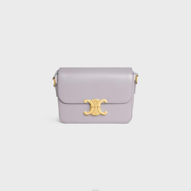 CELINE Light Lilac Teen Triomphe Bag in Shiny Calfskin R0ZNN112