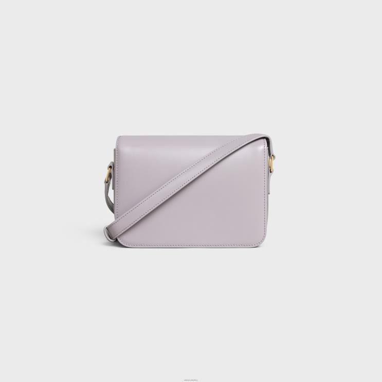 CELINE Light Lilac Teen Triomphe Bag in Shiny Calfskin R0ZNN112