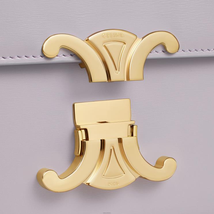 CELINE Light Lilac Teen Triomphe Bag in Shiny Calfskin R0ZNN112