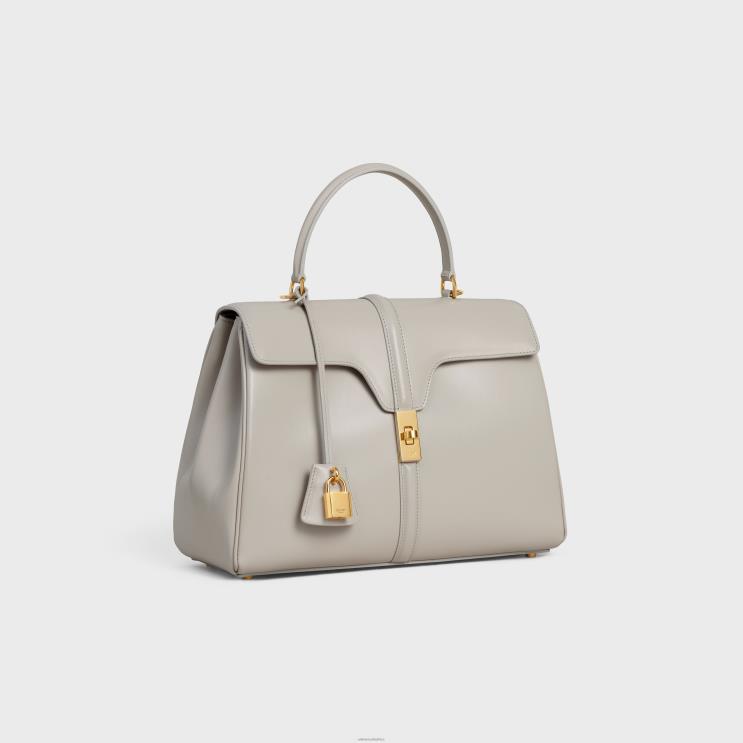 CELINE Light Stone Classique 16 Bag in Satinated Calfskin R0ZNN121