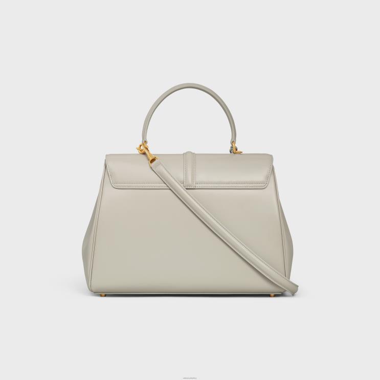 CELINE Light Stone Classique 16 Bag in Satinated Calfskin R0ZNN121