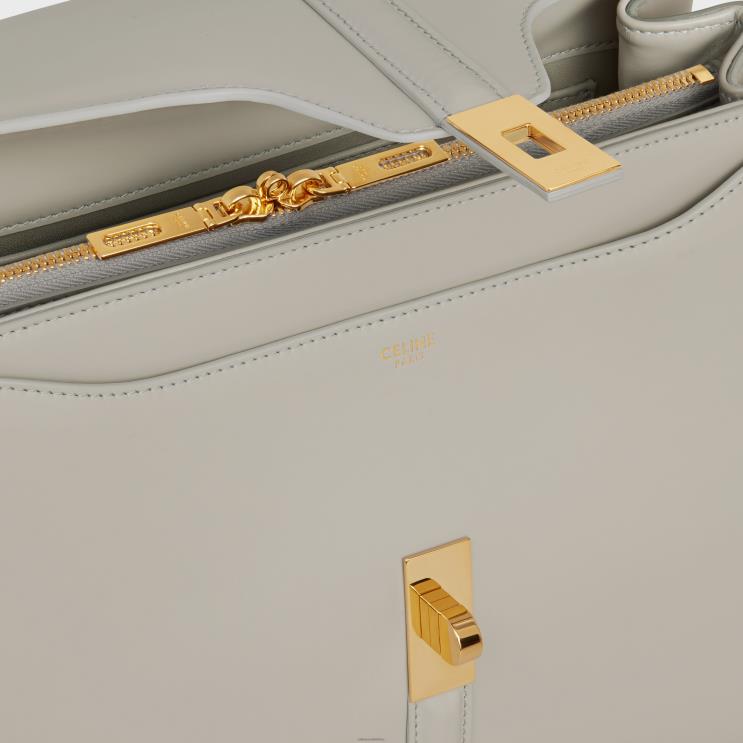 CELINE Light Stone Classique 16 Bag in Satinated Calfskin R0ZNN121