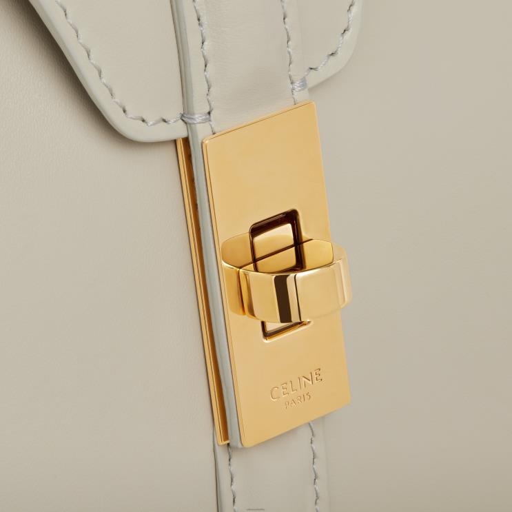 CELINE Light Stone Classique 16 Bag in Satinated Calfskin R0ZNN121