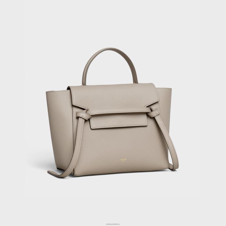 CELINE Light Taupe Micro Belt Bag in Grained Calfskin R0ZNN266