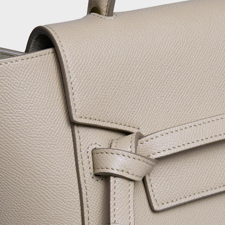 CELINE Light Taupe Micro Belt Bag in Grained Calfskin R0ZNN266