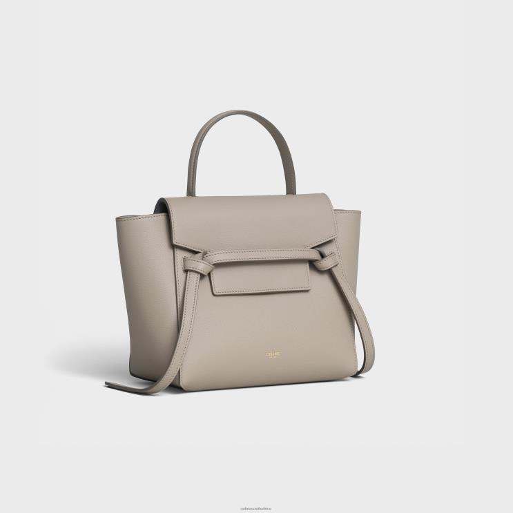 CELINE Light Taupe Nano Belt Bag in Grained Calfskin R0ZNN269