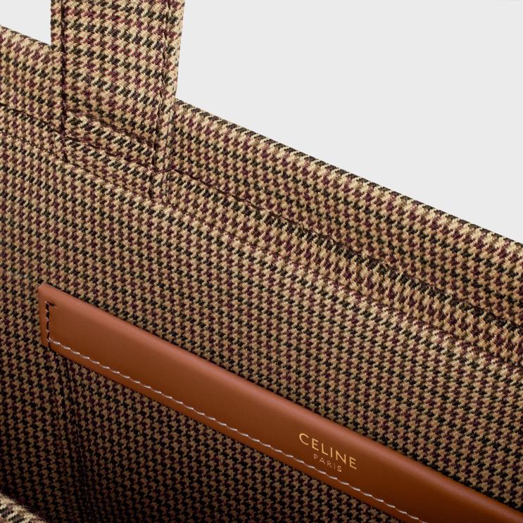 CELINE Multicolor Small Cabas Thais in Pied De Poule Textile R0ZNN246