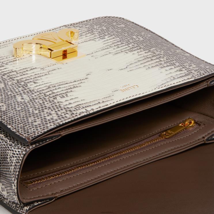 CELINE Natural Teen Triomphe Bag in Lizard R0ZNN119