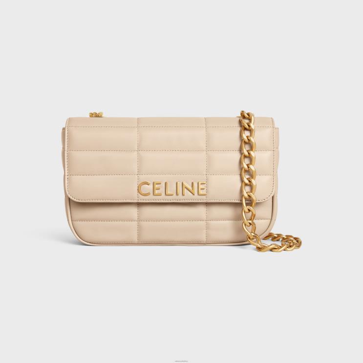 CELINE Nude Chain Shoulder Bag Matelasse Monochrome in Quilted Goatskin R0ZNN281