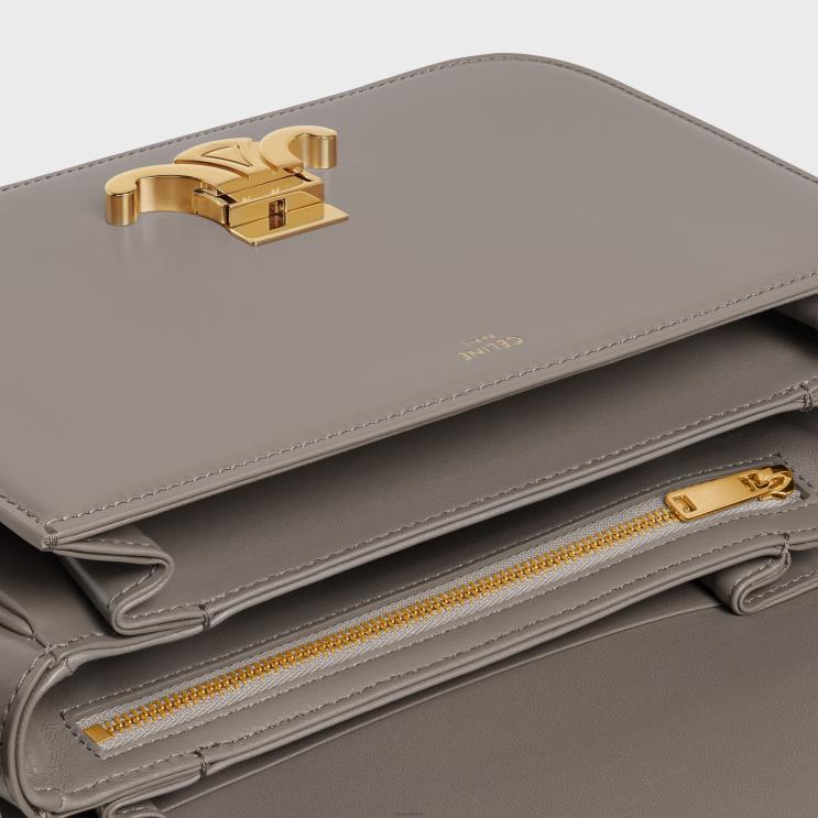 CELINE Pebble Classique Triomphe Bag in Shiny Calfskin R0ZNN92