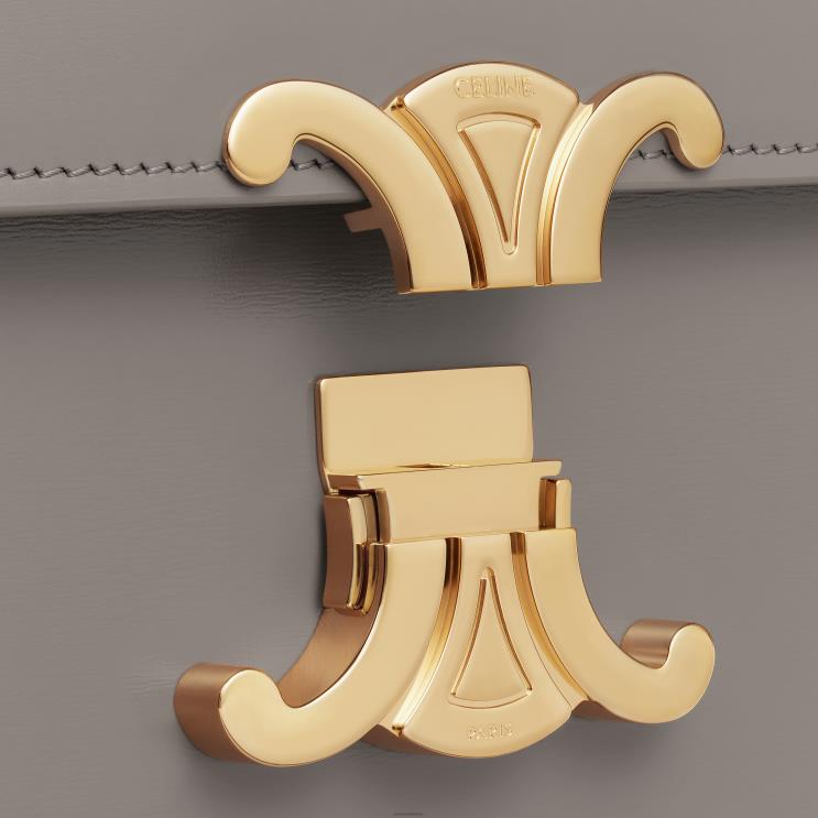 CELINE Pebble Classique Triomphe Bag in Shiny Calfskin R0ZNN92