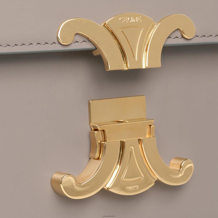 CELINE Pebble Teen Triomphe Bag in Shiny Calfskin R0ZNN111