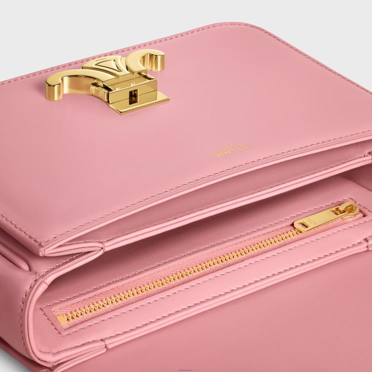 CELINE Rose Teen Triomphe Bag in Shiny Calfskin R0ZNN47