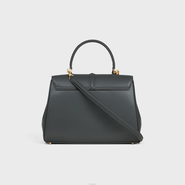 CELINE Slate Grey Classique 16 Bag in Satinated Calfskin R0ZNN123