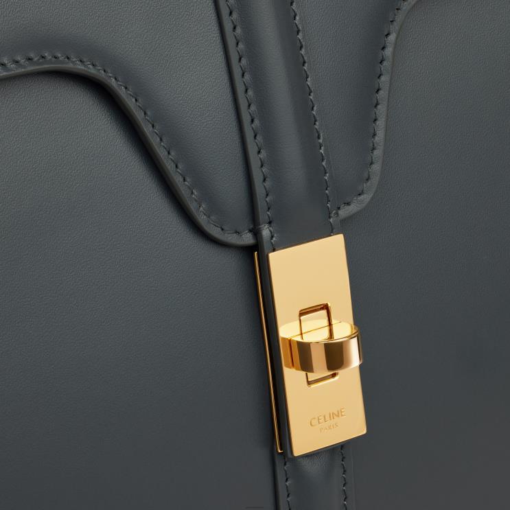 CELINE Slate Grey Classique 16 Bag in Satinated Calfskin R0ZNN123