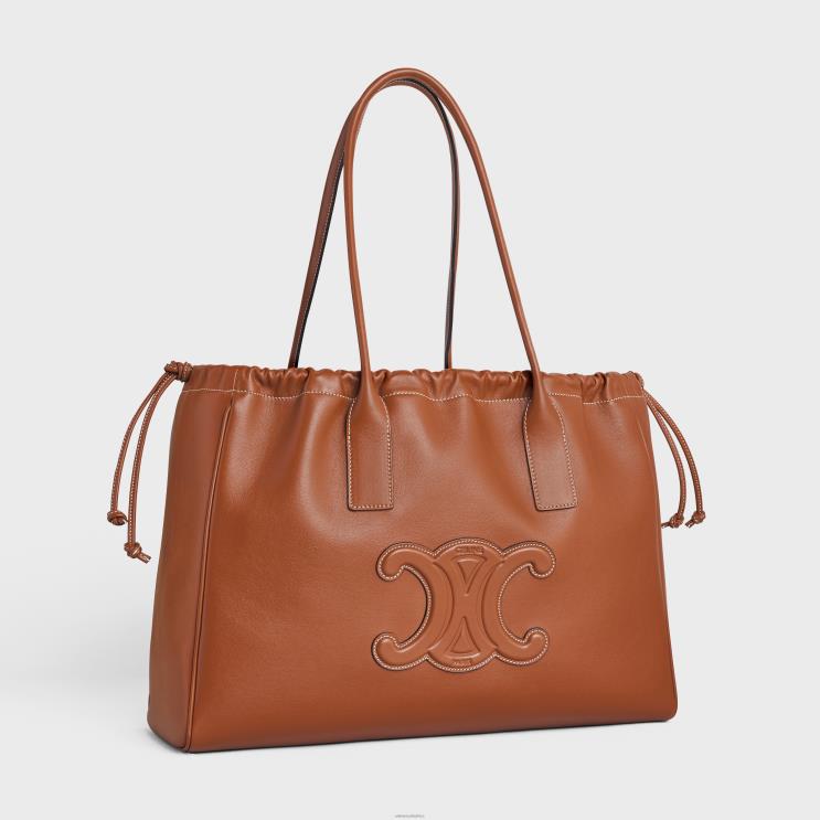 CELINE Tan Cabas Drawstring Cuir Triomphe in Smooth Calfskin R0ZNN197
